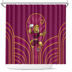 Brisbane Broncos Mascot Shower Curtain Australian Rugby Culture - Powerful Horse Athlete