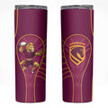 Brisbane Broncos Mascot Skinny Tumbler Australian Rugby Culture - Powerful Horse Athlete