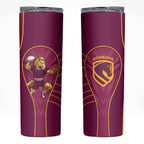 Brisbane Broncos Mascot Skinny Tumbler Australian Rugby Culture - Powerful Horse Athlete