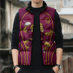 Brisbane Broncos Mascot Sleeveless Puffer Jacket Australian Rugby Culture - Powerful Horse Athlete