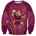 Brisbane Broncos Mascot Sweatshirt Australian Rugby Culture - Powerful Horse Athlete