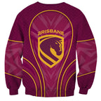 Brisbane Broncos Mascot Sweatshirt Australian Rugby Culture - Powerful Horse Athlete