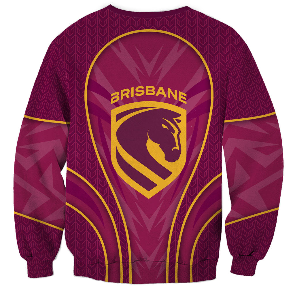 Brisbane Broncos Mascot Sweatshirt Australian Rugby Culture - Powerful Horse Athlete