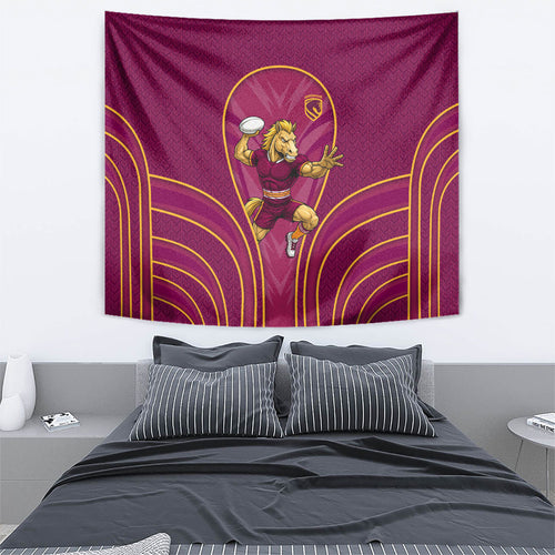 Brisbane Broncos Mascot Tapestry Australian Rugby Culture - Powerful Horse Athlete