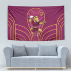 Brisbane Broncos Mascot Tapestry Australian Rugby Culture - Powerful Horse Athlete