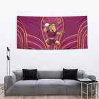Brisbane Broncos Mascot Tapestry Australian Rugby Culture - Powerful Horse Athlete
