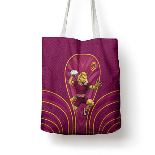 Brisbane Broncos Mascot Tote Bag Australian Rugby Culture - Powerful Horse Athlete