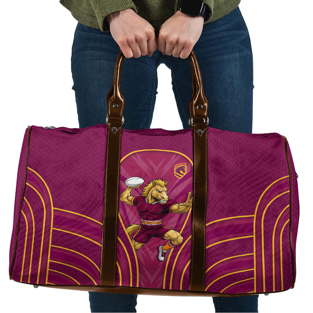 Brisbane Broncos Mascot Travel Bag Australian Rugby Culture - Powerful Horse Athlete