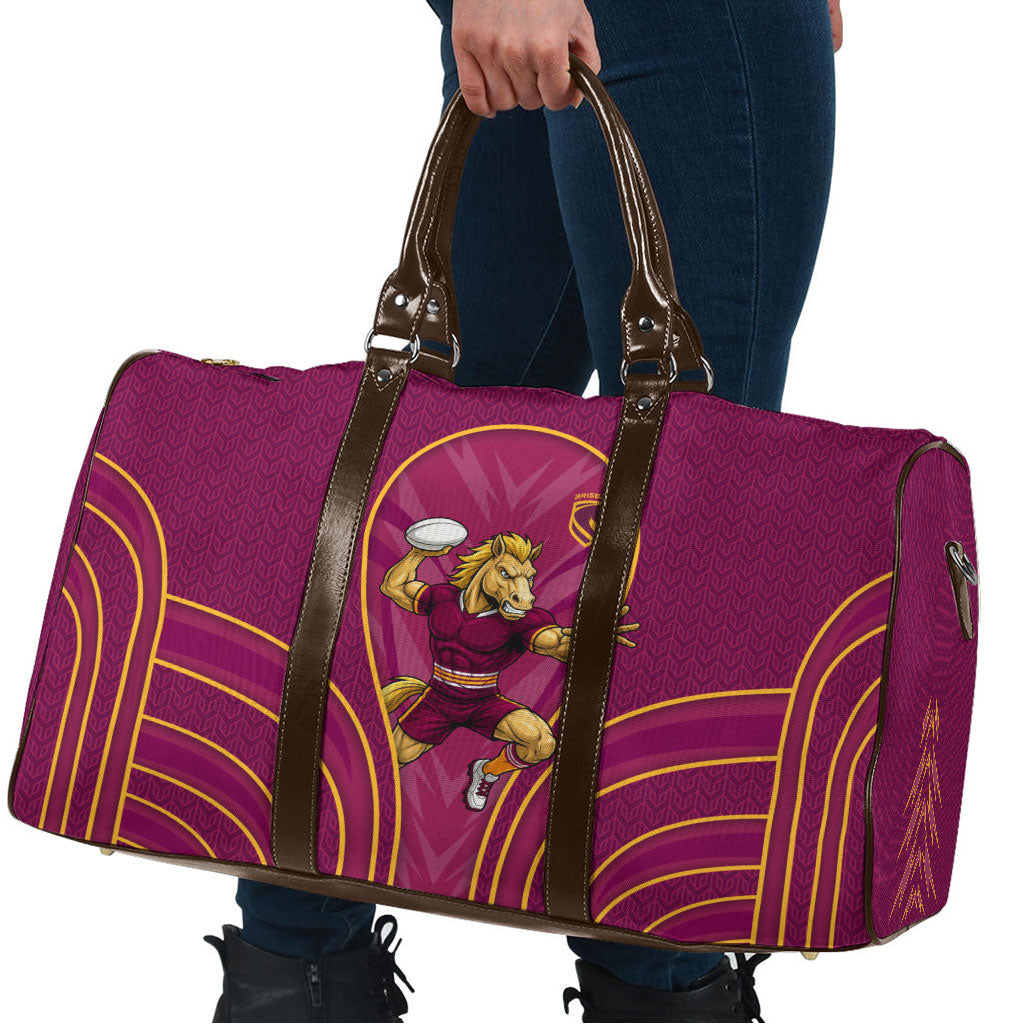 Brisbane Broncos Mascot Travel Bag Australian Rugby Culture - Powerful Horse Athlete