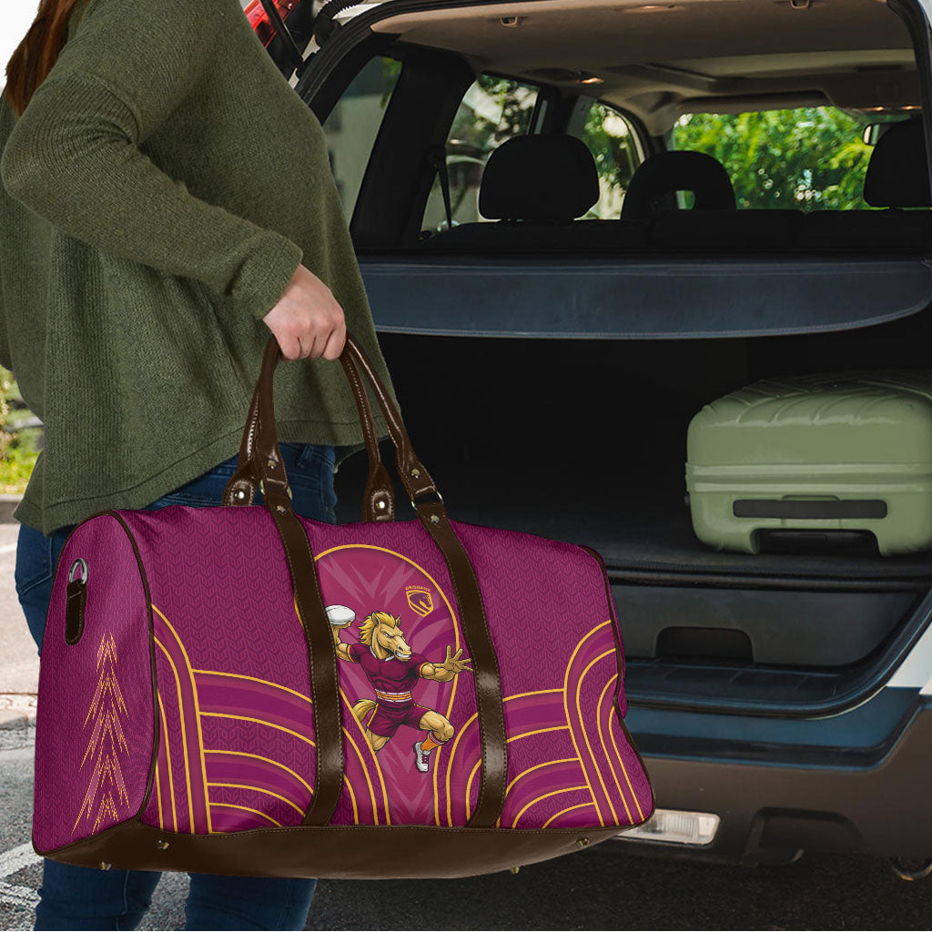 Brisbane Broncos Mascot Travel Bag Australian Rugby Culture - Powerful Horse Athlete
