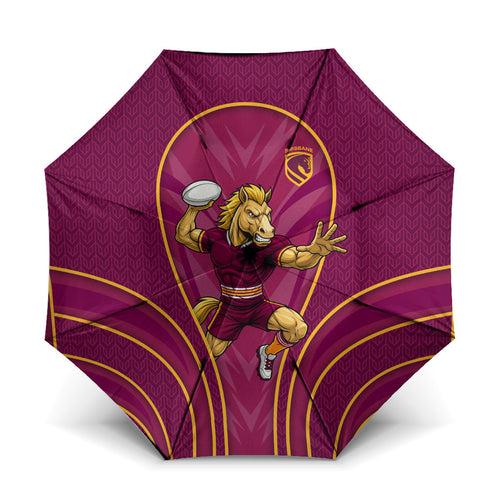 Brisbane Broncos Mascot Umbrella Australian Rugby Culture - Powerful Horse Athlete