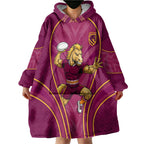 Brisbane Broncos Mascot Wearable Blanket Hoodie Australian Rugby Culture - Powerful Horse Athlete