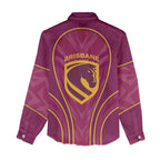 Brisbane Broncos Mascot Women Casual Shirt Australian Rugby Culture - Powerful Horse Athlete
