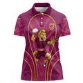Brisbane Broncos Mascot Women Polo Shirt Australian Rugby Culture - Powerful Horse Athlete