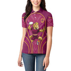 Brisbane Broncos Mascot Women Polo Shirt Australian Rugby Culture - Powerful Horse Athlete