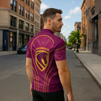 Brisbane Broncos Mascot Zipper Polo Shirt Australian Rugby Culture - Powerful Horse Athlete
