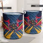Adelaide Crows Australian Football Laundry Basket Muscular Mascot Graphic - Bold Team Colors