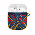 Adelaide Crows Australian Football AirPods Case Muscular Mascot Graphic - Bold Team Colors