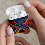 Adelaide Crows Australian Football AirPods Case Muscular Mascot Graphic - Bold Team Colors