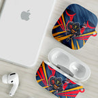 Adelaide Crows Australian Football AirPods Case Muscular Mascot Graphic - Bold Team Colors