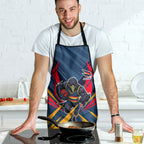 Adelaide Crows Australian Football Apron Muscular Mascot Graphic - Bold Team Colors