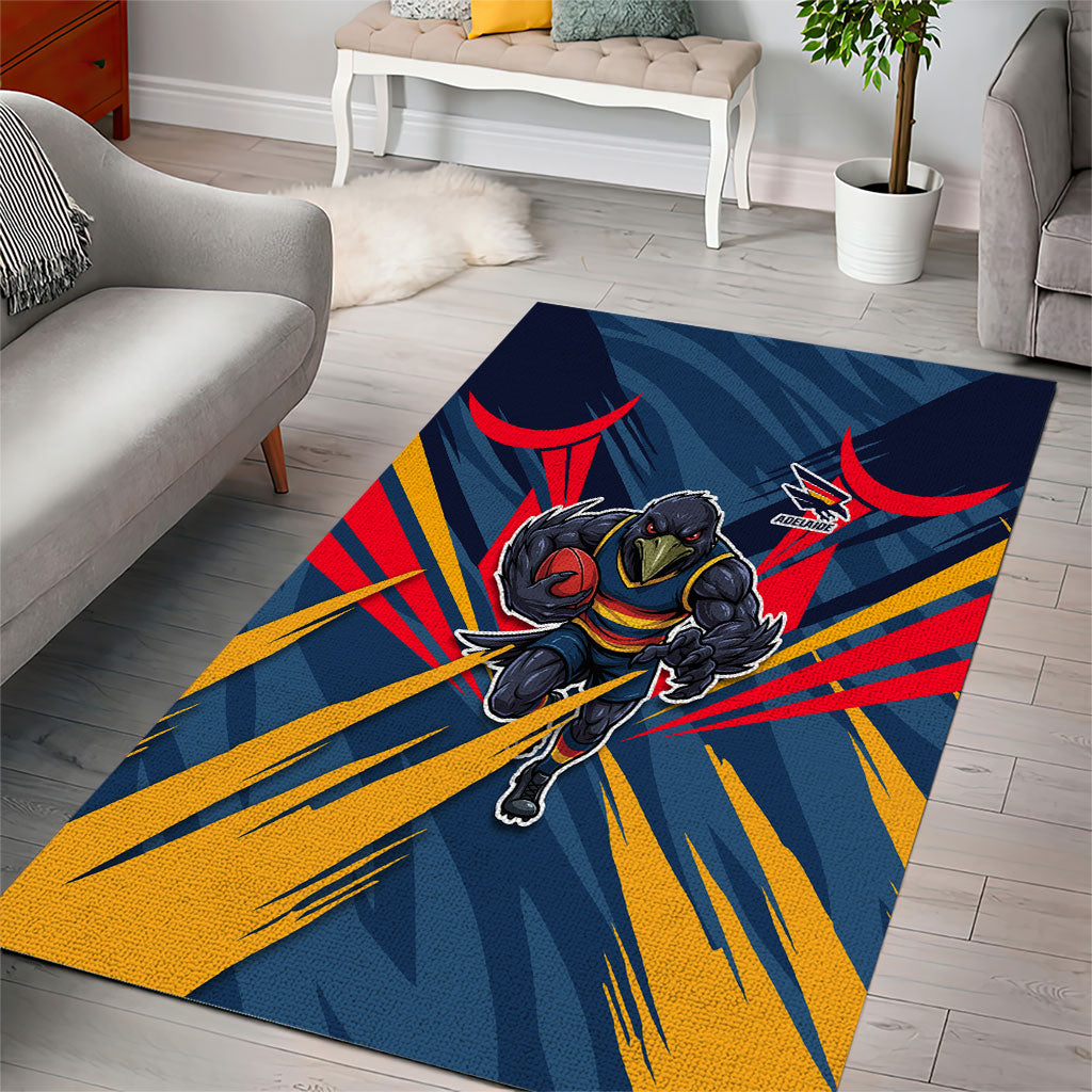 Adelaide Crows Australian Football Area Rug Muscular Mascot Graphic - Bold Team Colors