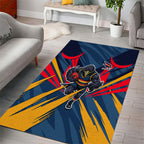 Adelaide Crows Australian Football Area Rug Muscular Mascot Graphic - Bold Team Colors