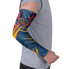 Adelaide Crows Australian Football Arm Sleeves Muscular Mascot Graphic - Bold Team Colors