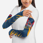 Adelaide Crows Australian Football Arm Sleeves Muscular Mascot Graphic - Bold Team Colors
