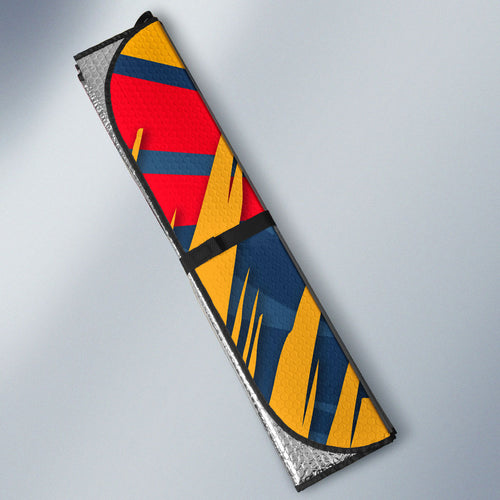 Adelaide Crows Australian Football Auto Sun Shade Muscular Mascot Graphic - Bold Team Colors