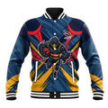 Adelaide Crows Australian Football Baseball Jacket Muscular Mascot Graphic - Bold Team Colors