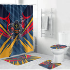 Adelaide Crows Australian Football Bathroom Set Muscular Mascot Graphic - Bold Team Colors
