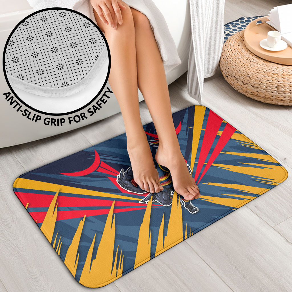 Adelaide Crows Australian Football Bathroom Set Muscular Mascot Graphic - Bold Team Colors