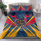 Adelaide Crows Australian Football Bedding Set Muscular Mascot Graphic - Bold Team Colors