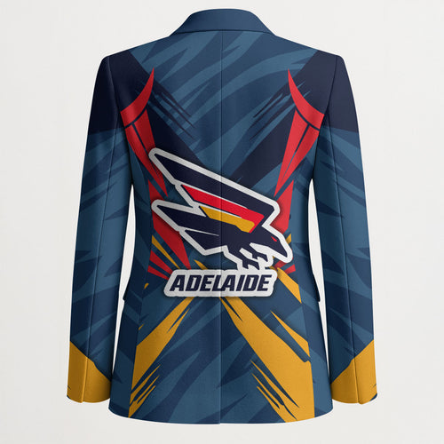 Adelaide Crows Australian Football Blazer Muscular Mascot Graphic - Bold Team Colors