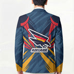Adelaide Crows Australian Football Blazer Muscular Mascot Graphic - Bold Team Colors