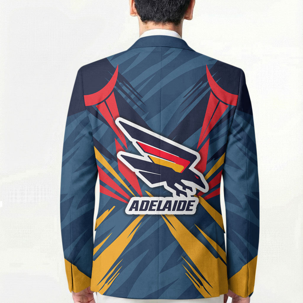 Adelaide Crows Australian Football Blazer Muscular Mascot Graphic - Bold Team Colors