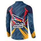 Adelaide Crows Australian Football Button Sweatshirt Muscular Mascot Graphic - Bold Team Colors