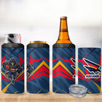 Adelaide Crows Australian Football 4 in 1 Can Cooler Tumbler Muscular Mascot Graphic - Bold Team Colors