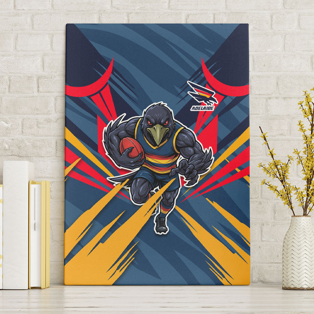 Adelaide Crows Australian Football Canvas Wall Art Muscular Mascot Graphic - Bold Team Colors