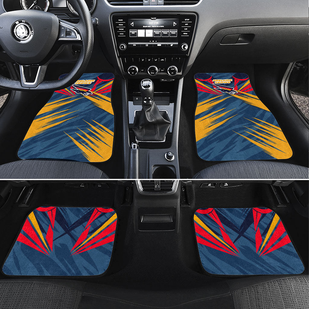 Adelaide Crows Australian Football Car Mats Muscular Mascot Graphic - Bold Team Colors