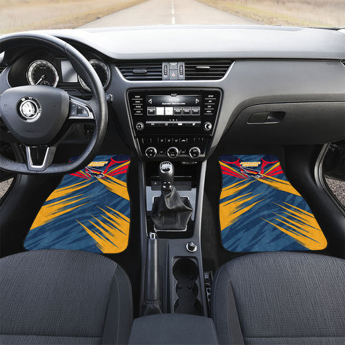 Adelaide Crows Australian Football Car Mats Muscular Mascot Graphic - Bold Team Colors