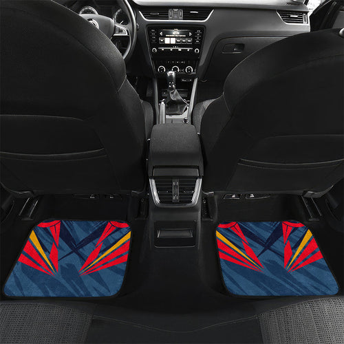 Adelaide Crows Australian Football Car Mats Muscular Mascot Graphic - Bold Team Colors