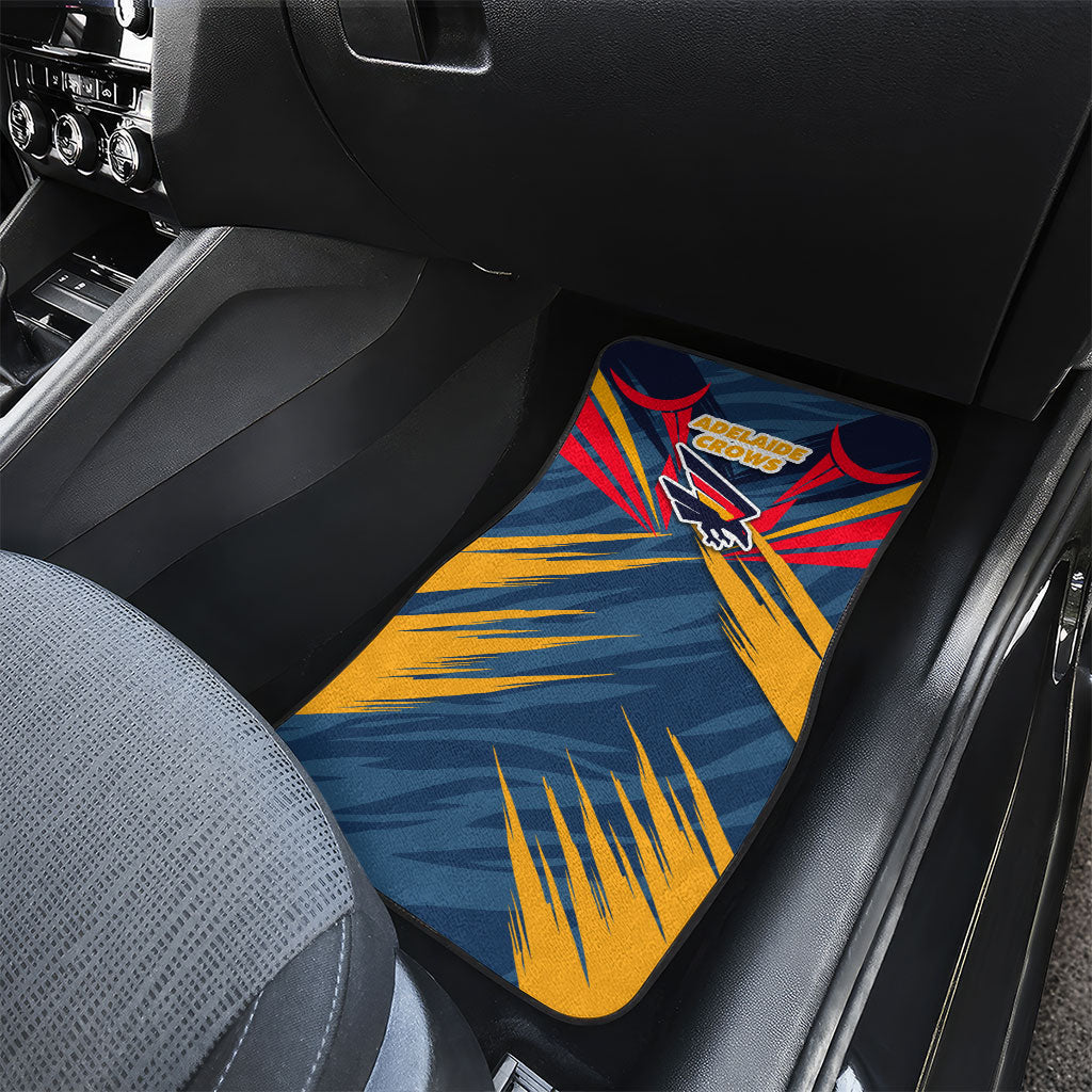 Adelaide Crows Australian Football Car Mats Muscular Mascot Graphic - Bold Team Colors
