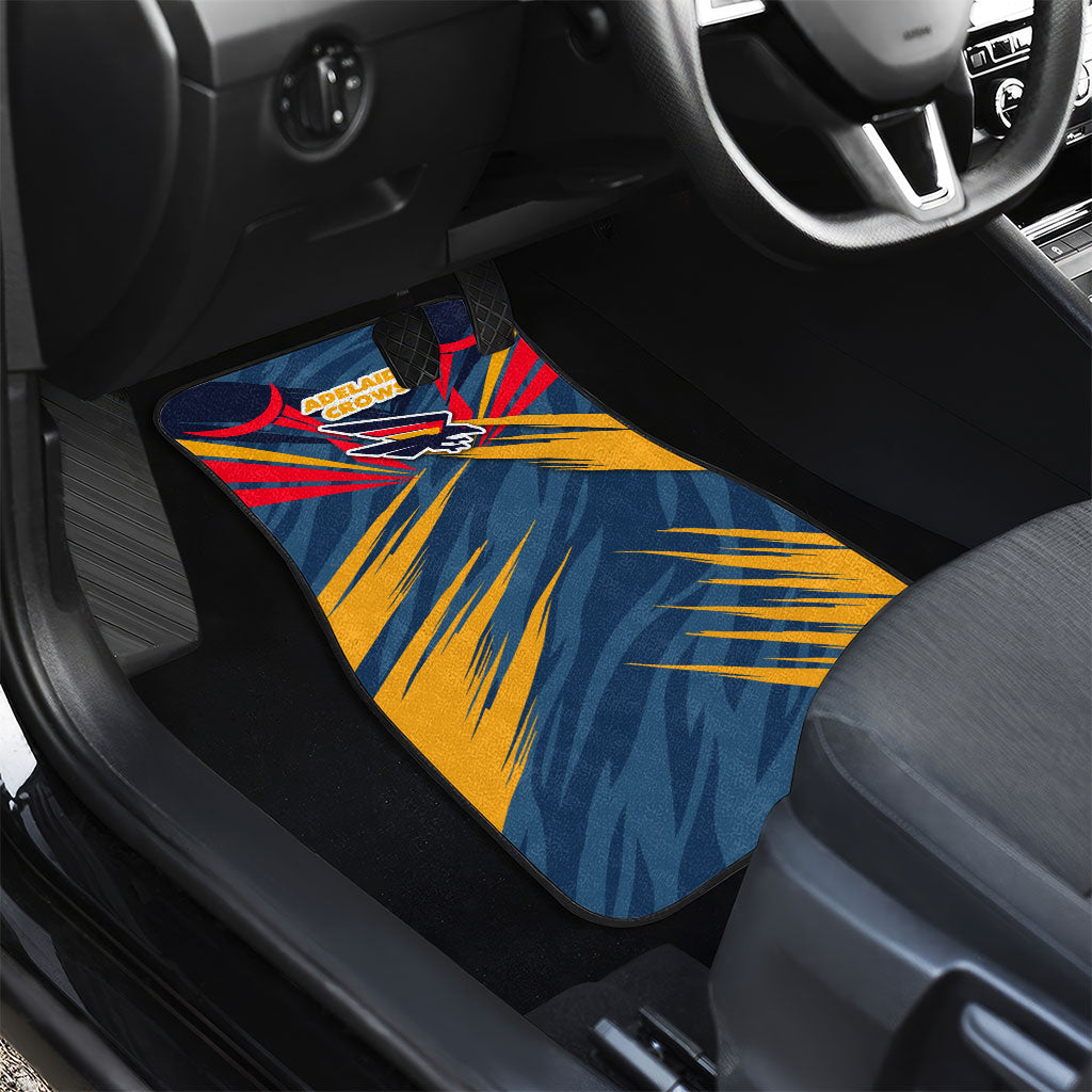 Adelaide Crows Australian Football Car Mats Muscular Mascot Graphic - Bold Team Colors