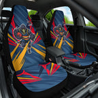 Adelaide Crows Australian Football Car Seat Cover Muscular Mascot Graphic - Bold Team Colors
