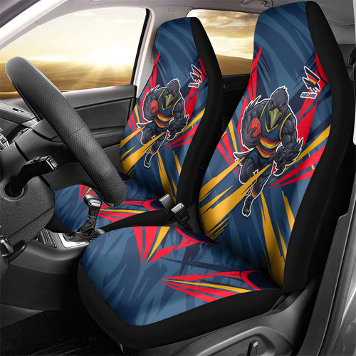 Adelaide Crows Australian Football Car Seat Cover Muscular Mascot Graphic - Bold Team Colors