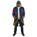 Adelaide Crows Australian Football Cloak Muscular Mascot Graphic - Bold Team Colors