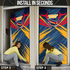Adelaide Crows Australian Football Door Cover Muscular Mascot Graphic - Bold Team Colors