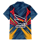 Adelaide Crows Australian Football Family Matching Tank Maxi Dress and Hawaiian Shirt Muscular Mascot Graphic - Bold Team Colors